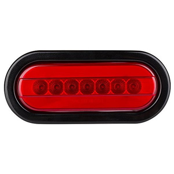 HALO LED 6" Sealed Oval Stop/Turn/Tail Light - Single or Pair - Red Lens