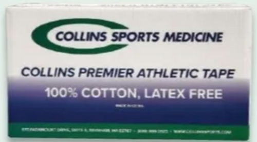 COLLINS PREMIER ATHLETIC TAPE 1.5" X15YD 32/CS 100% COTTON LF