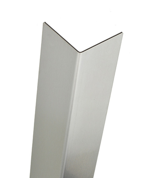 48in x 0.75in x 0.75in - 90 Deg, 14ga, Type 304, Satin #4 (Brushed) Finish, Stainless Steel Corner Guard