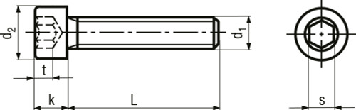 Hex socket head cap screws fully threaded
