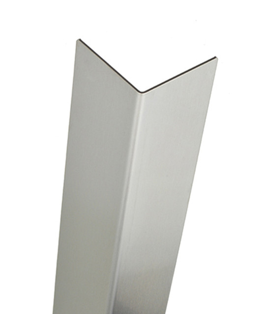 48in x 0.75in x 0.75in - 90 Deg, 14ga, Type 304, Satin #4 (Brushed) Finish, Stainless Steel Corner Guard