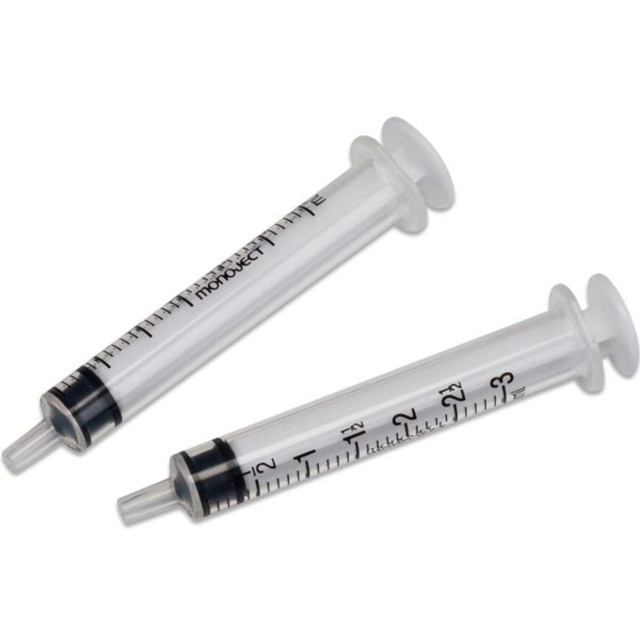 12cc Disposable Syringe w/ Luer Lock Tip, Monoject, 80/box – 206613