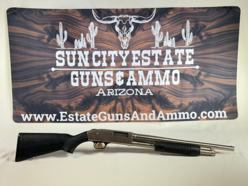 Mossberg 500A 12 Gauge Pump-Action Shotgun - Nickel Plated Mariner