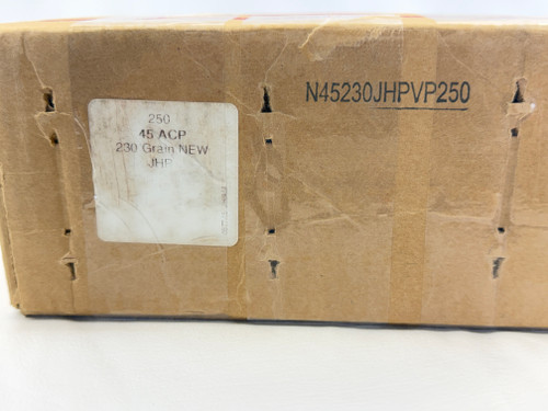 American Quality Ammunition (AQA) .45 ACP 230gr JHP 250rd Boxes