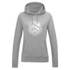 Womens Napier Distressed Crest Classic Hoodie - Sports Grey