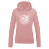 Womens Napier Distressed Crest Classic Hoodie - Dusty Pink
