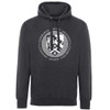 Napier Distressed Crest Classic Hoodie - Charcoal