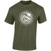 Napier Distressed Crest T-Shirt - Military Green