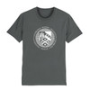 Edinburgh Napier Distressed Crest Organic T-Shirt - Anthracite
