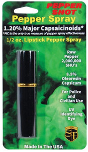 Pepper Shot 1.2% Mc 1/2 Oz Lipstick Pepper Spray Pepper Shot 1.2% Mc 1/2 Oz Lipstick Pepper Spray