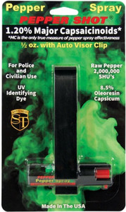 Pepper Shot 1.2% Mc 1/2 Oz W/Auto Visor Clip Pepper Shot 1.2% Mc 1/2 Oz W/Auto Visor Clip