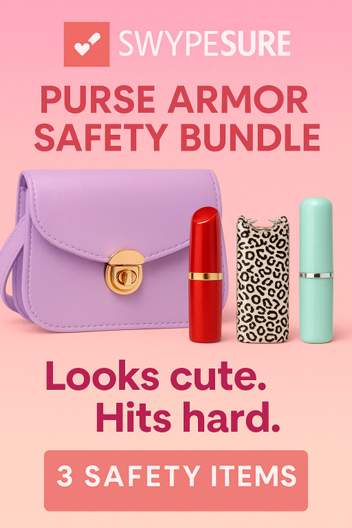 Purse Armor Safety Bundle (Alarm, Pepper Spray & Stun Gun Bundle)