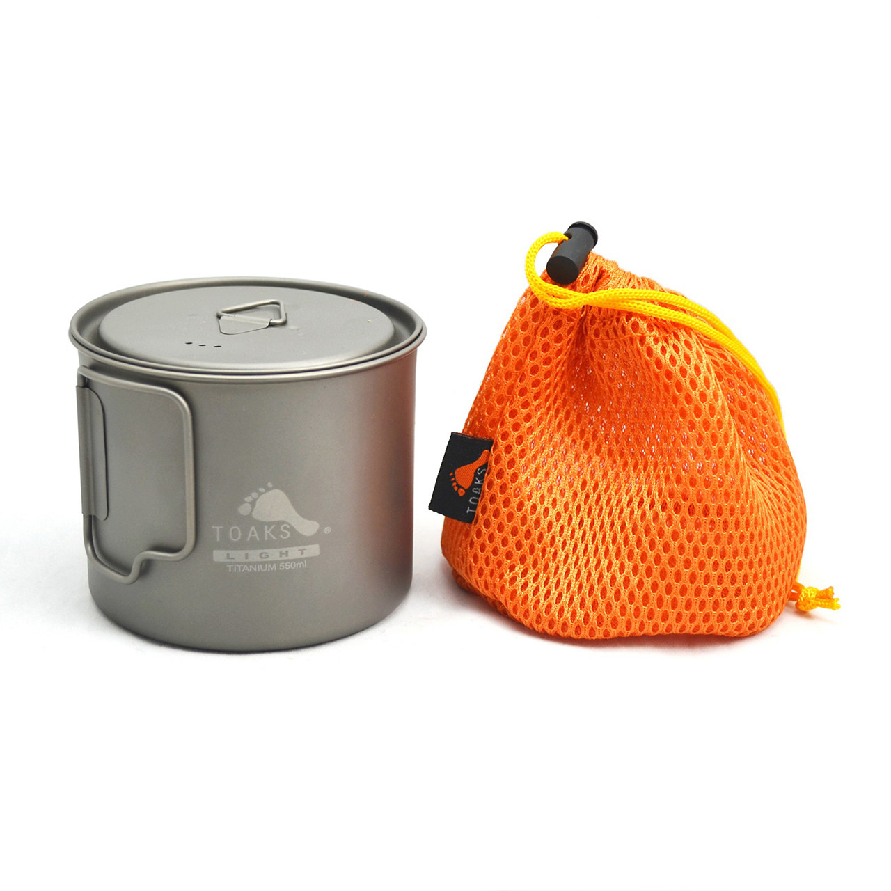 TOAKS チタニウム クックセット 550ml 軽量 TOAKS 550ml Ultralight Titanium Pot | Litesmith