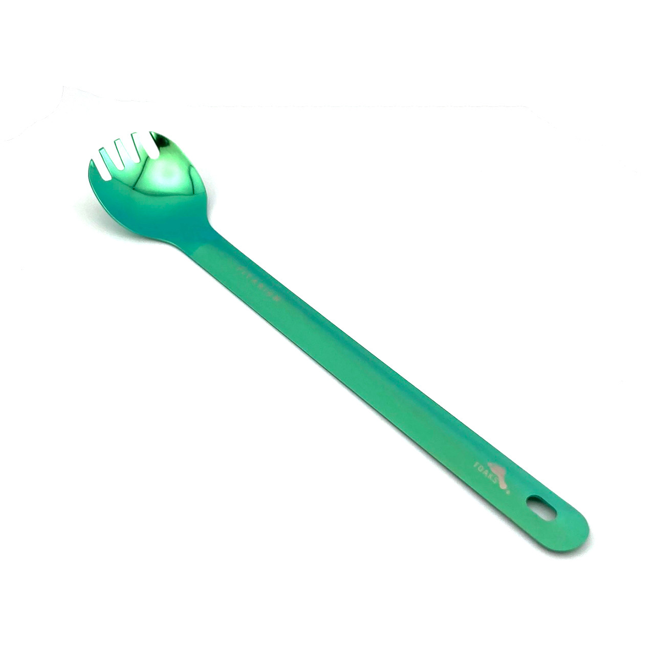 TOAKS Long-Handle Titanium Spork with Polished Bowl | Litesmith