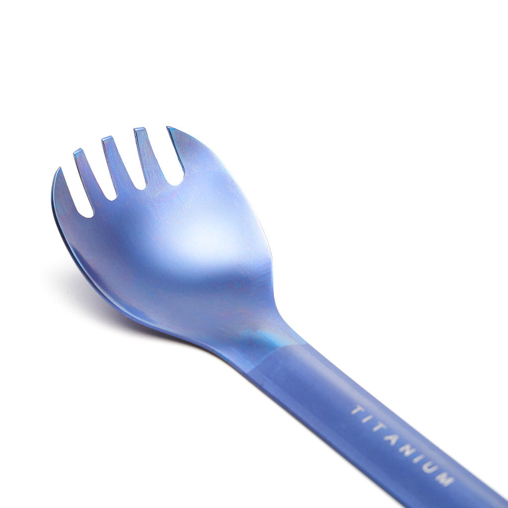Lue × ULTRA HEAVY SPORK TOAKS Long-Handle Titanium Spork with Polished Bowl | Litesmith