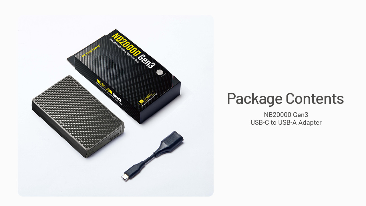 Nitecore® NB20000 Gen3 Ultralight Power Bank | Litesmith