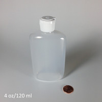 Flip-Top Oval Bottle - 4 oz/120 ml
