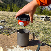Store fuel canister & mini lighter inside pot
No rattles
No rust rings