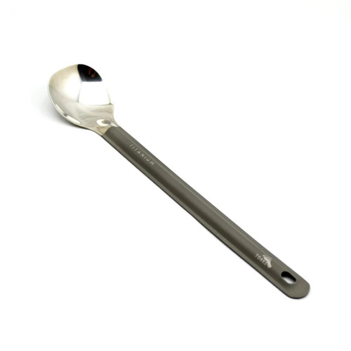 TOAKS Long-Handle Titanium Spoon with Polished Bowl