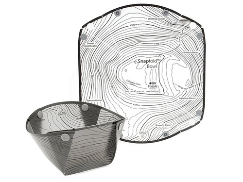 Fozzils Snapfold Bowlz (2pc Bowl), Grey/Mist