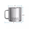 Yeti Rambler 14 oz Mugs With Magslider Lid Dimensions
