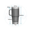  Yeti Rambler 20 Oz Travel Mug With Stronghold Lid Dimensions