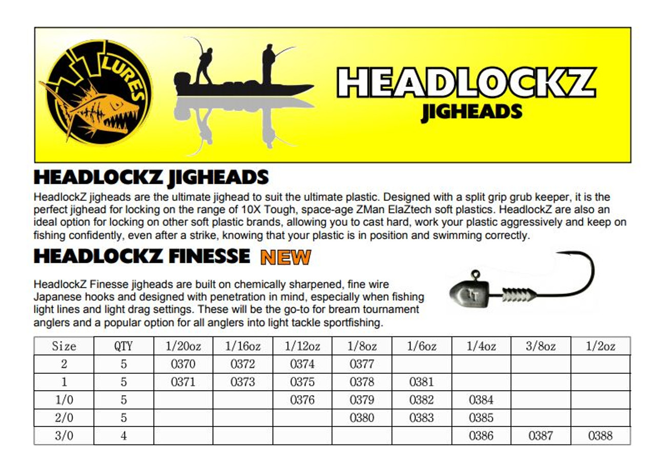 TT Headlockz Finesse Jig Heads Tackle World Adelaide Metro