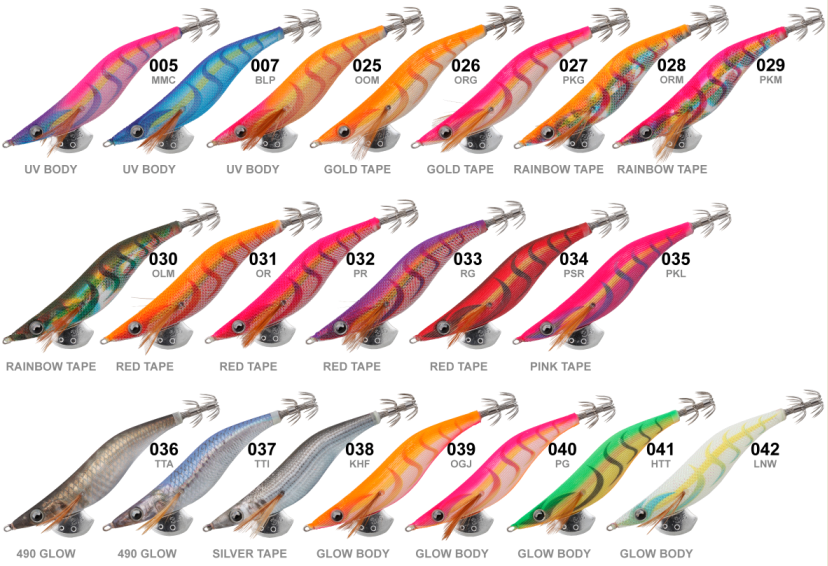 Yamashita Live Egi-OQ Squid Jig 2,5 - 10 grammes - 5-5,5 secondes par m