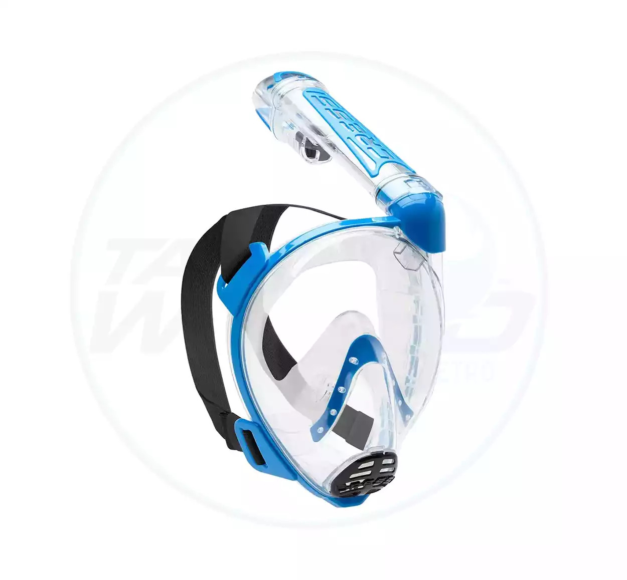 Masque Intégral Enfant Cressi Kiddy Full Face Mask - Anti-buée, Valve De Purge, Tuba Dry - Noir/Transparent/Rouge - Pour Snorkeling Et Jeux D'eau