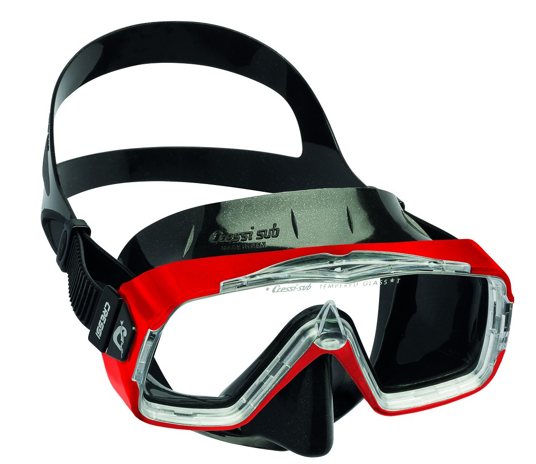 Cressi Sirena Dive Mask Black/Red Frame - Tackle World Adelaide Metro