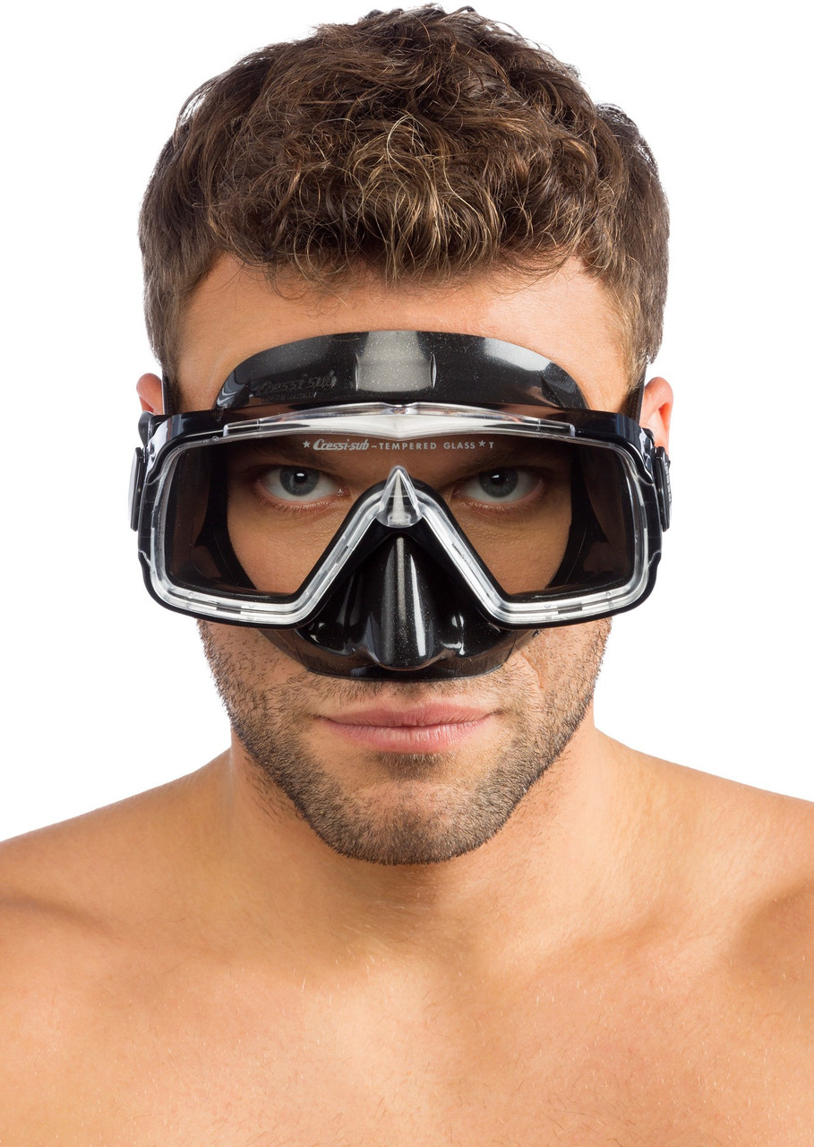 Cressi Sirena Dive Mask Black/Red Frame - Tackle World Adelaide Metro