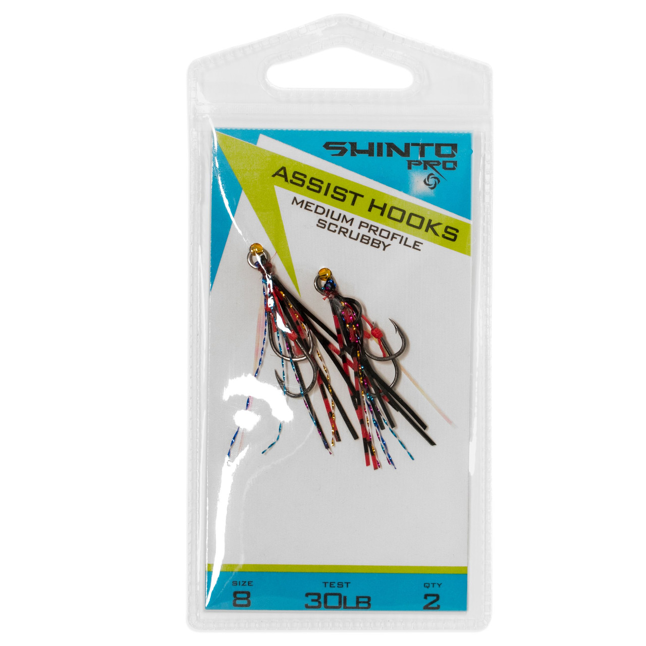 Shinto Pro Micro Assist Hooks Offset Double - Scrubby - Tackle