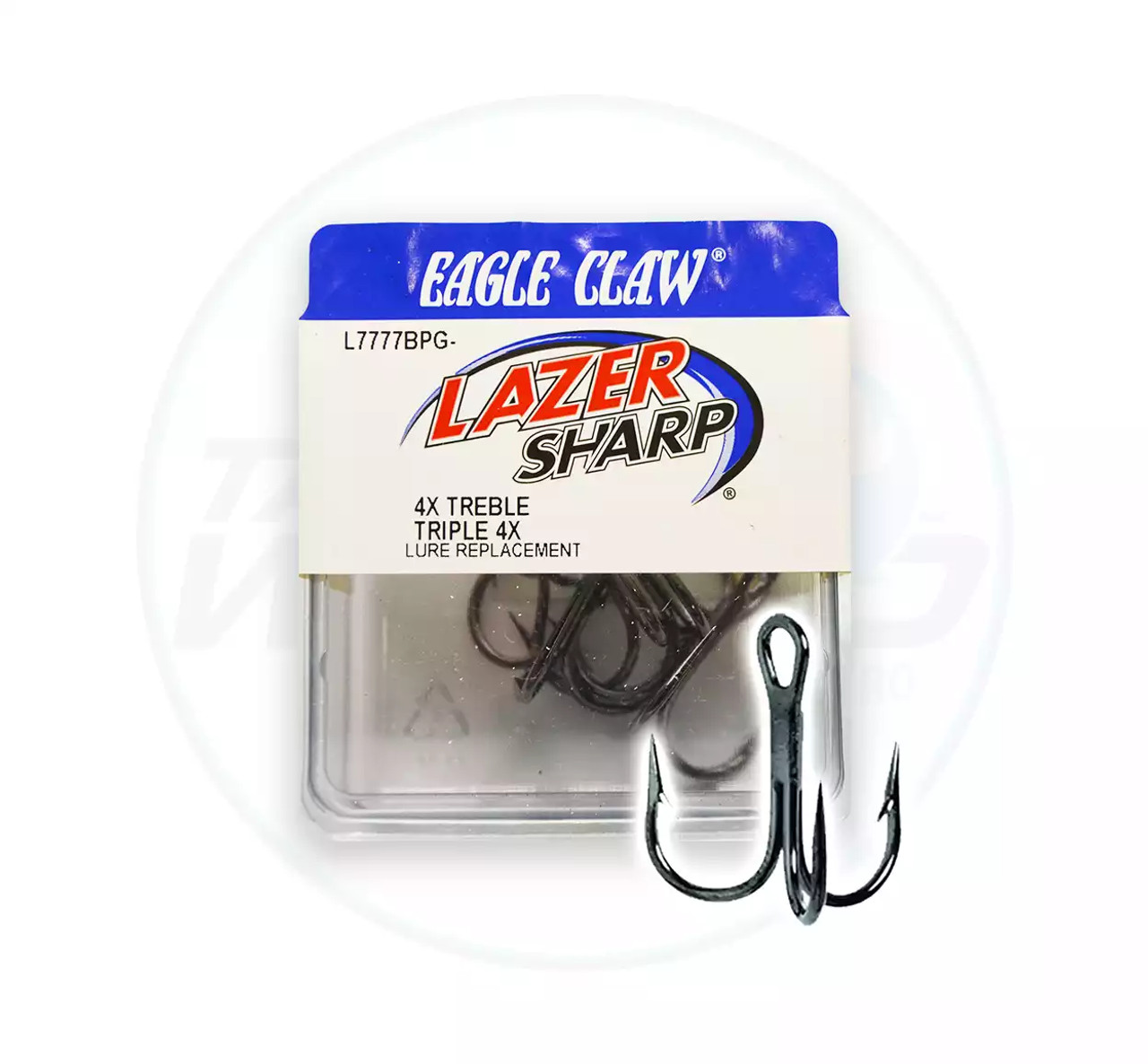 Eagle Claw Lazer Sharp 4X Treble Triple 4X Roundbend Hooks