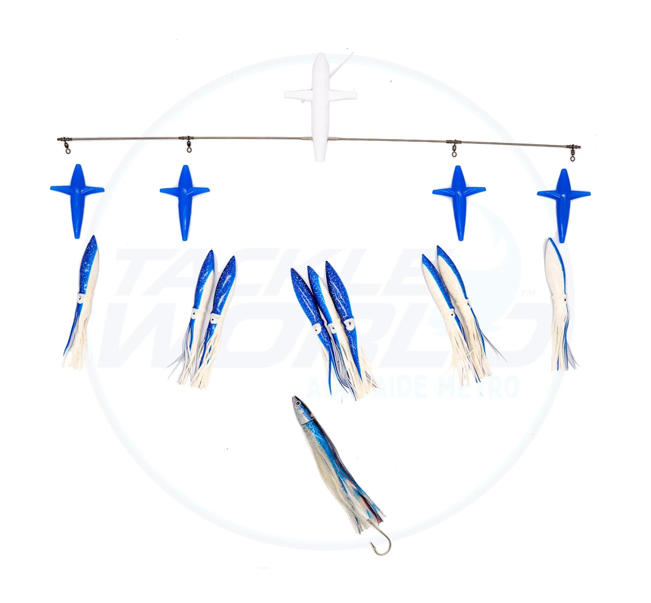 Chatter Lures X SLC Side Tracker 36 Blue White Squid - Tackle