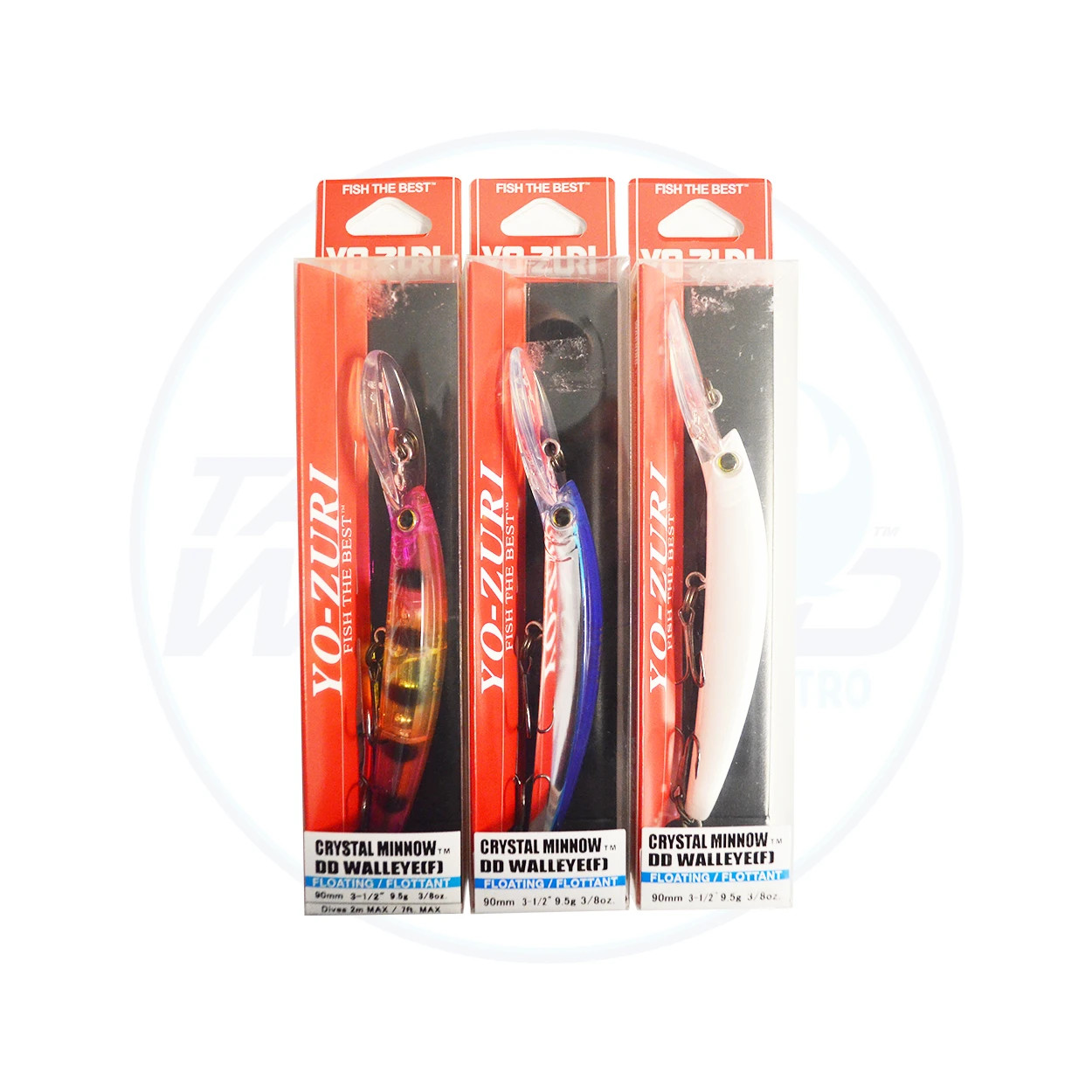 Yo Zuri Crystal Minnow DD Walleye 90 mm Floating Lure R1205