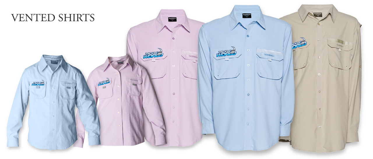 Shimano Tackle World Vented Shirt Blue Boys **CLEARANCE** - Tackle World  Adelaide Metro