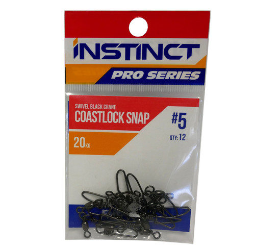 Instinct Pro Series Black Crane Coastlock Snap Swivel