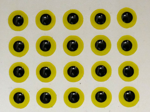 Mango Fishing Jurassic Eyes - Hot Yellow Black 8mm