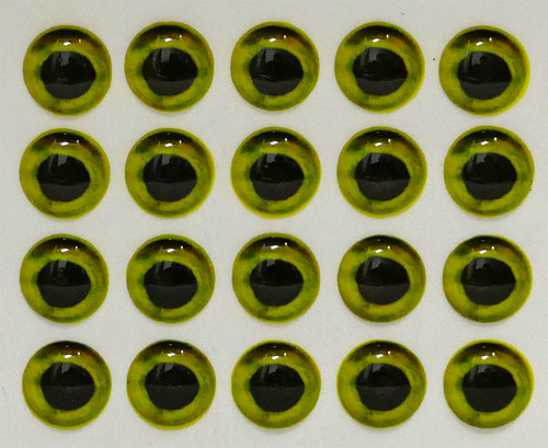 Mango Fishing Live Eyes - Hot Yellow 10mm