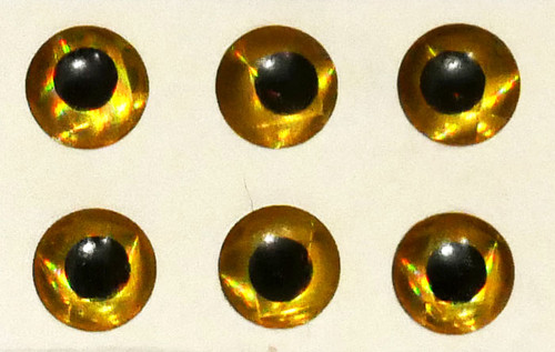 Wapsi Hologram Eyes - Gold 1/4"