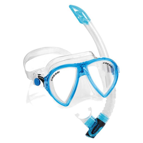 Cressi Ocean VIP Mask Snorkel Set Aquamarine