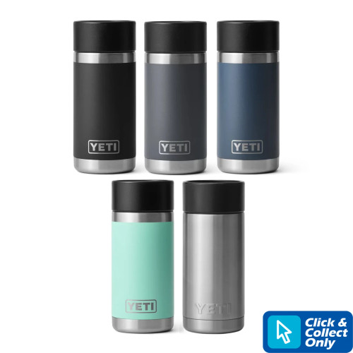 Yeti Rambler Bottle 12oz, Black, Charcoal, Navy, Seafoam, Stainless