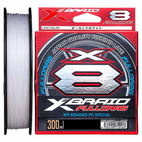 X-Braid Full Drag X8 White 300M
