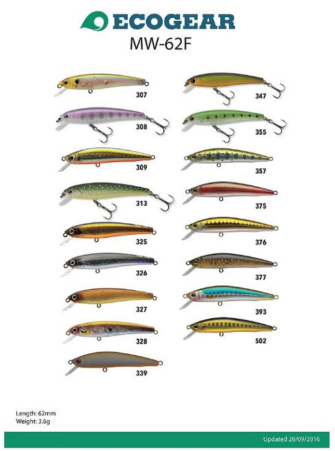 Ecogear MW 62F Jerbait Hard Body Lure 3.6g