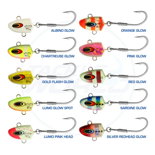 Vexed Dhu Bomb Jig Head 110gm Jig Head Colour Chart