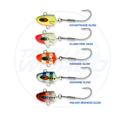 Vexed Dhu Bomb Jig Head 150gm Colour Chart
