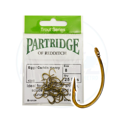 Partridge K5AS Egg / Caddis Heavy Fly Tying Hook 25 Pack 