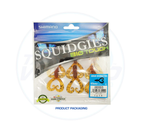 Shimano Squidgies Bio Tough Grub Double Tail 65mm Soft Plastics - Tackle  World Adelaide Metro