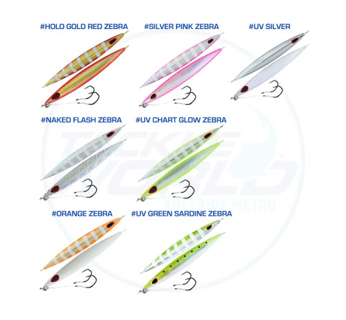 Storm Gomoku Kensaki Jig Fishing Lure Colour Chart