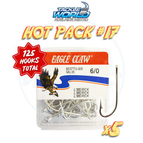 Hot Pack 17 - Eagle Claw 6/0 Limerick Hooks